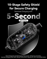 RamTouch Electric Vehicle Charger (3.68 kW, Type 2) - Portable EV Charger with LED, Mobile Wallbox 3.68 kW, Compatible with EV and Plug-in Hybrid - RamTouch EV Chargers - Smart Electric Vehicle Charging Solutions