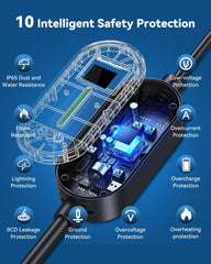 RamTouch Electric Vehicle Charger (3.7kW, Type 2, 16A Schuko Plug) - Portable EV Charger with Smart Function, Compatible with EV and Plug-in Hybrid - RamTouch EV Chargers - Smart Electric Vehicle Charging Solutions