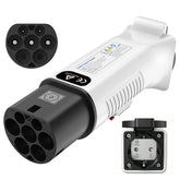 RamTouch Type 2 to Schuko Socket Adapter, 230 V 16 A 3.7 kW, Type 2 Male Plug to Schuko Mains Socket for AC Charging Stations, E-Bikes, E-Scooters, Micro EVs and Portable AC Devices, Not for V2L