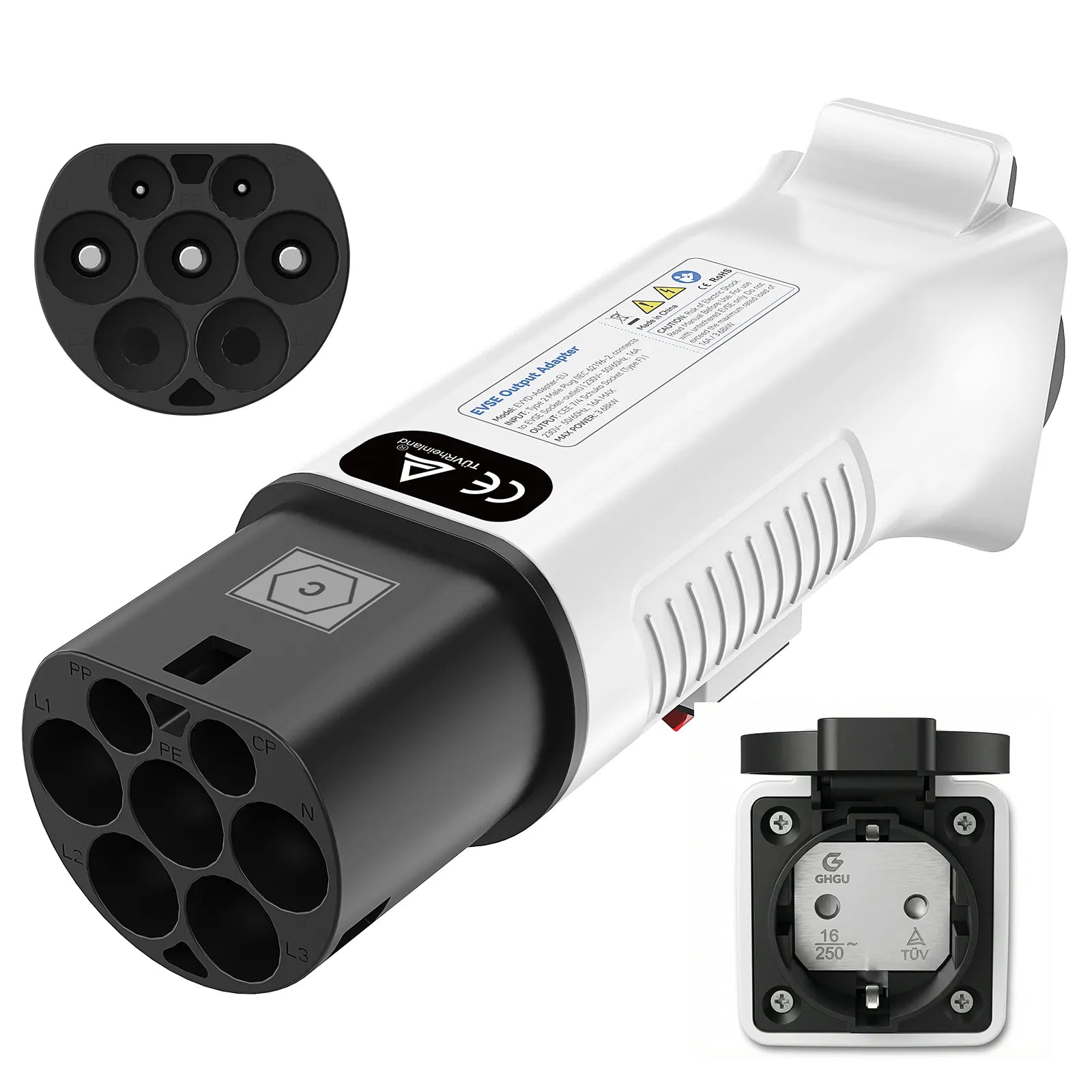 Type 2 to Mains Socket Adapters for AC Charging Stations