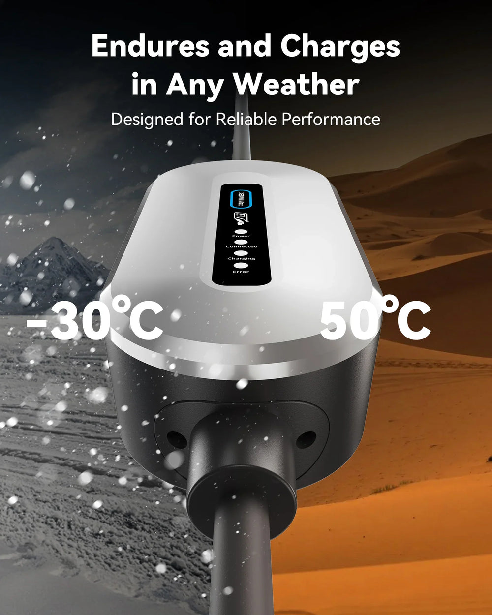 RamTouch Electric Vehicle Charger (3.68 kW, Type 2) - Portable EV Charger with LED, Mobile Wallbox 3.68 kW, Compatible with EV and Plug-in Hybrid - RamTouch EV Chargers - Smart Electric Vehicle Charging Solutions