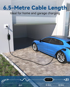 RamTouch Electric Vehicle Charger (7.4 kW, Type 2, 32 A CEE Plug) - Portable EV Charger with Smart Function, Compatible with EV and Plug-in Hybrid