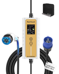 Electric Vehicle Charger (7.4 kW, Type 2, CEE Plug 32A) – Portable EV Charger | 6A - 32A | Delay Start | Timed Charging | For Type 2 EVs and PHEVs