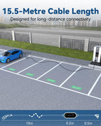 RamTouch Electric Vehicle Charger (3.7kW, Type 2, 16A Schuko Plug) - Portable EV Charger with Smart Function, Compatible with EV and Plug-in Hybrid - RamTouch EV Chargers - Smart Electric Vehicle Charging Solutions