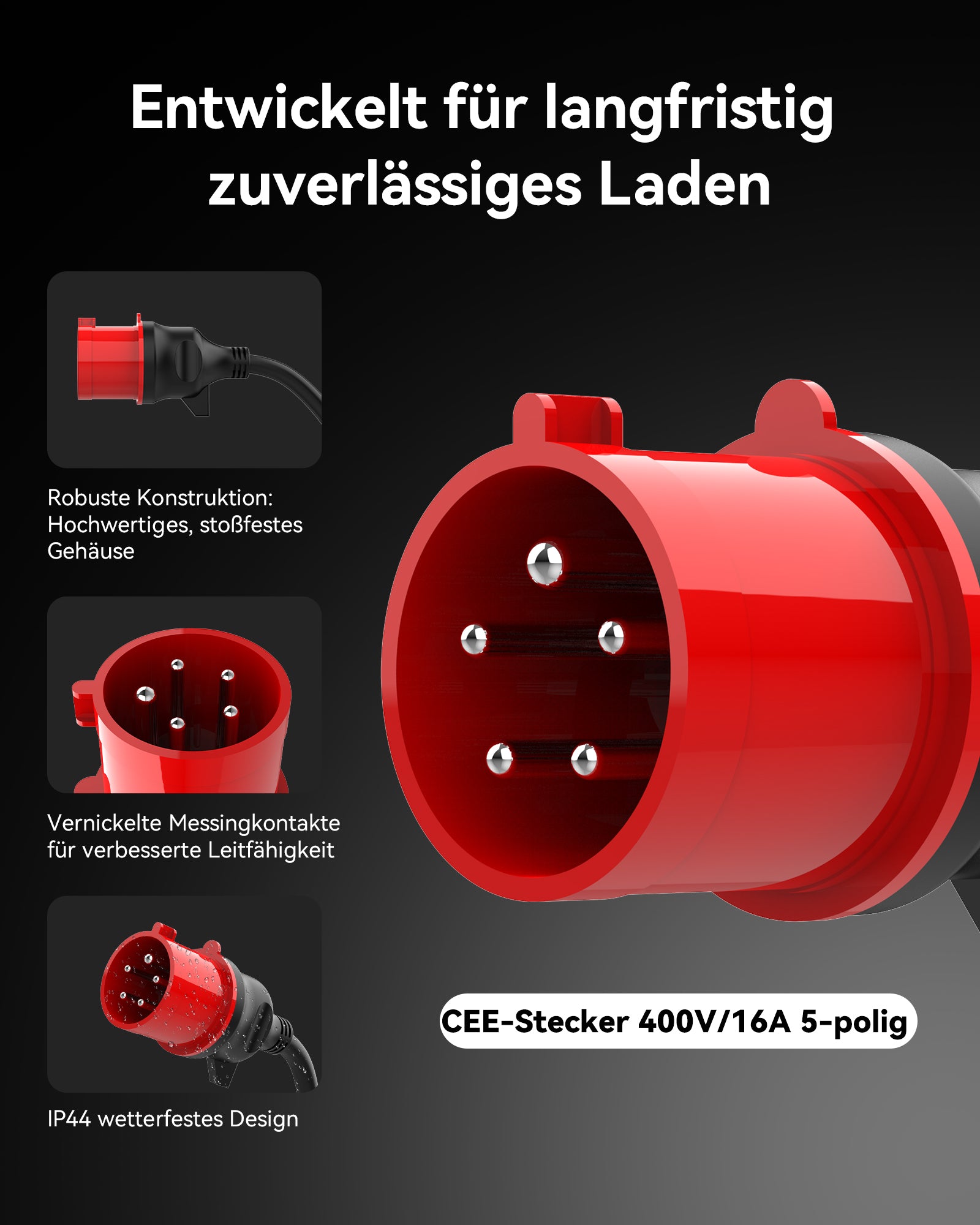 RamTouch Ladegerät für Elektrofahrzeuge (11 kW, Typ 2) – Tragbares EV-Ladegerät mit Smart-Funktion, Mobile Wallbox 2 in 1, für Elektroautos Tesla Model Y/3/S/X, ENYAQ, EX30, E-TRON, ID.3, MG4