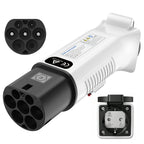 RamTouch Type 2 to Schuko Socket Adapter, 230 V 16 A 3.7 kW, Type 2 Male Plug to Schuko Mains Socket for AC Charging Stations, E-Bikes, E-Scooters, Micro EVs and Portable AC Devices, Not for V2L
