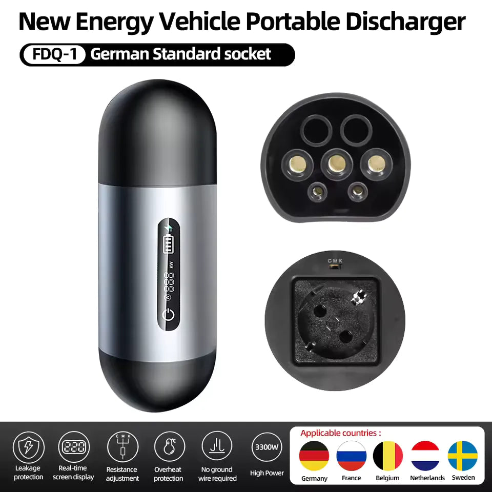 Vehicle-to-Load (V2L) Adapter - EV V2L Discharge Adapter – Compatible with BYD, NETA, MG, Hyundai, KIA | EV to AC Power Socket