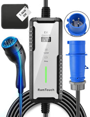 RamTouch®️ EV Charger 7kW Type 2 to CEE 32A - RamTouch EV Chargers. - RamTouch EU